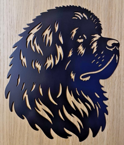 Dog head metal wall - wall, steel