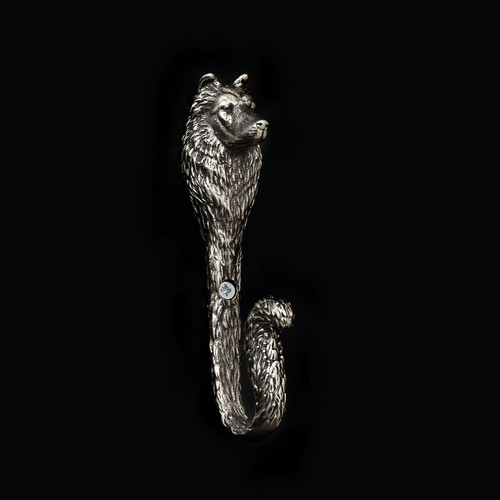 Collie wall hook nickel - wall, silver