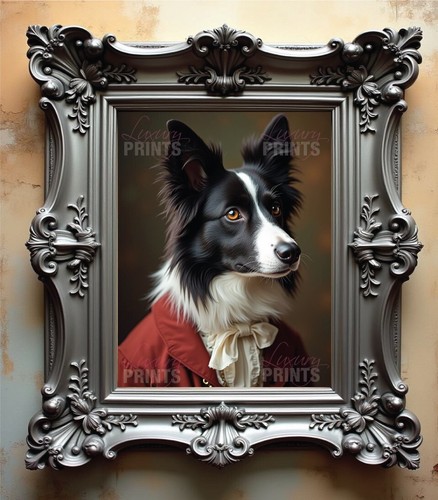 Border collie dog canvas - border,