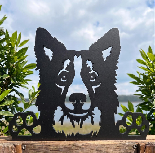 Border collie fence topper - fence,