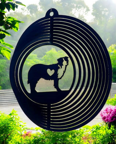Border collie wind spinner - border,