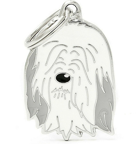 Bearded collie dog tag - collie, id