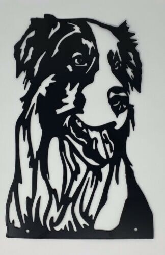 Collie dog metal wall art - collie,