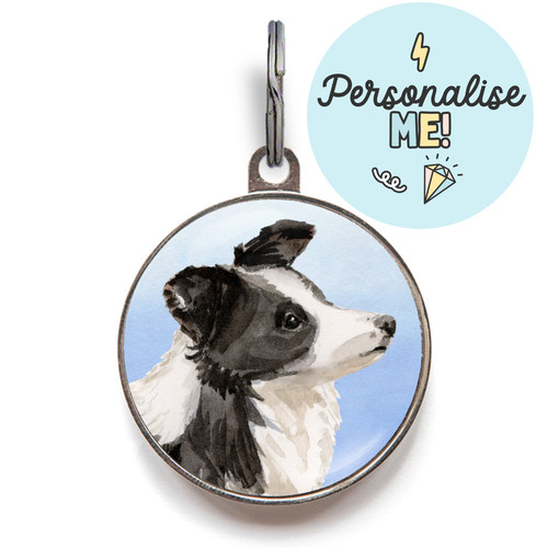 Border collie dog tag - collie,