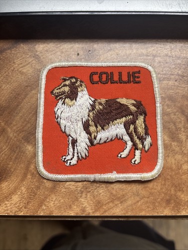 Collie 80s patch logo sew - patch,